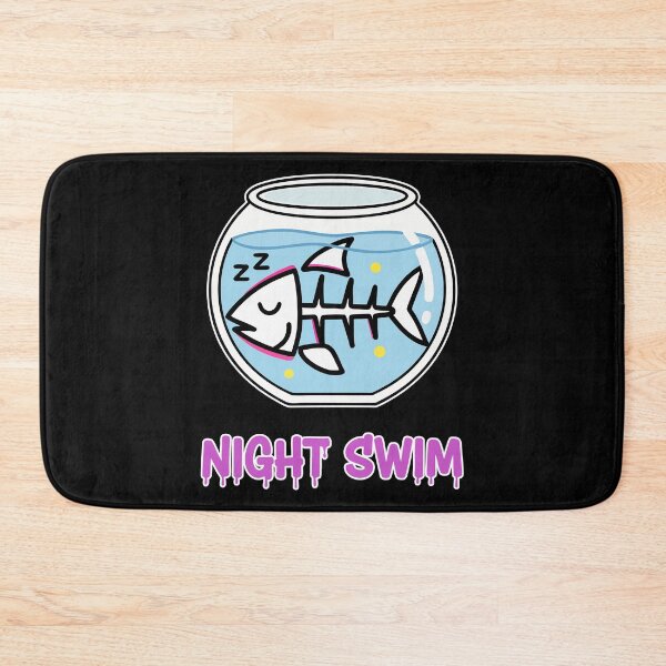 Item preview, Night Swim Dead Fish Bowl Funny Skeleton Cartoon designed and sold by Taridesign.
