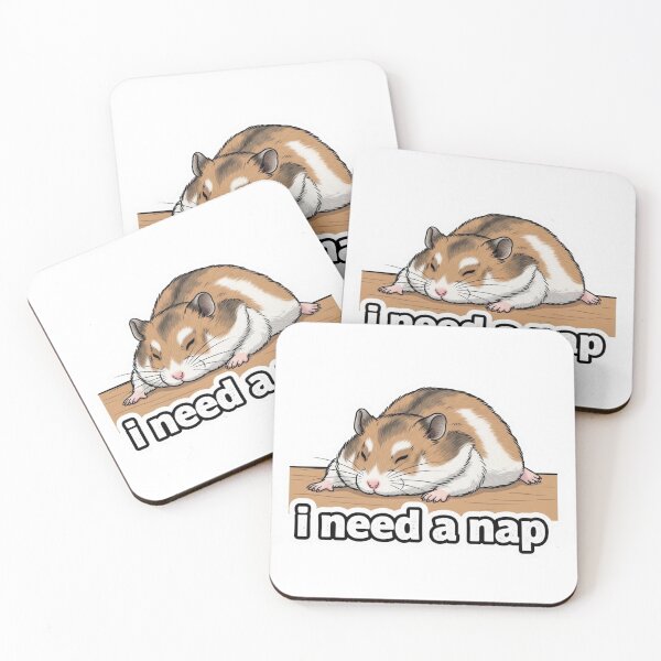 Item preview, I Need a Nap Hamster Sticker – Cute Sleepy Meme Animal Aesthetic designed and sold by MongOficial.