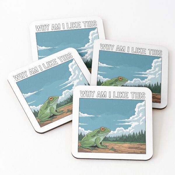 Item preview, Why Am I Like This Frog Sticker – Funny Relatable Meme Cute Aesthetic designed and sold by MongOficial.