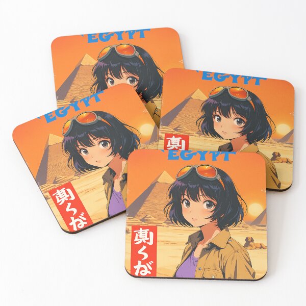 Item preview, Cairo Egypt Retro Anime Girl 80s Vintage Travel Tshirt designed and sold by animetravels002.
