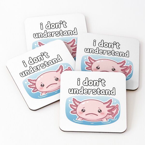 Item preview, I Don't Understand Axolotl Sticker – Cute Confused Meme Kawaii Aesthetic designed and sold by MongOficial.
