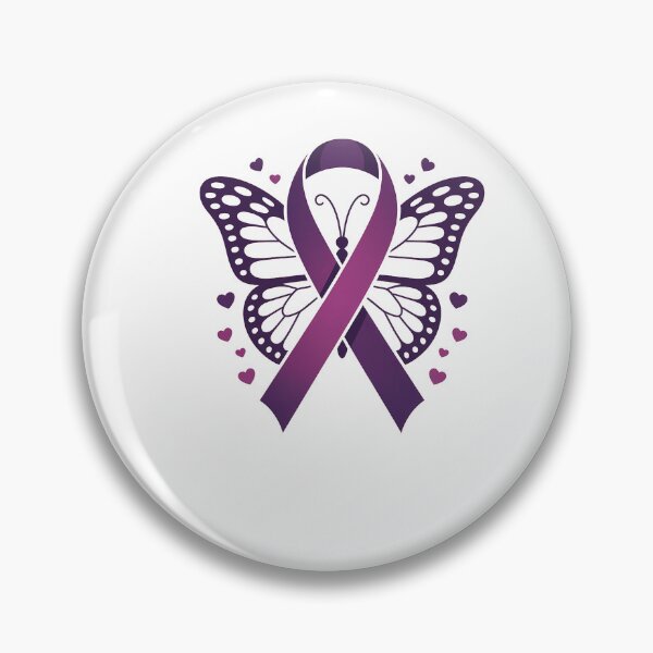 Item preview, Butterfly Pancreatic Cancer Awareness Pancreatic Cancer Survivor Purple Ribbon Cancer designed and sold by TyraYoung.