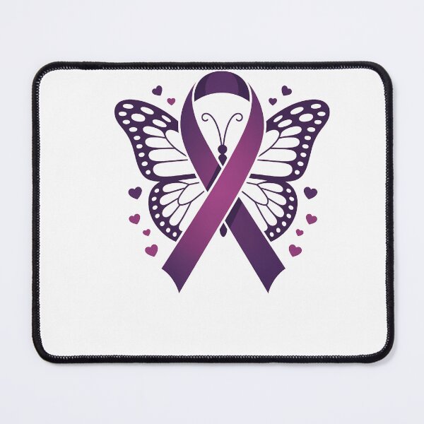 Item preview, Butterfly Pancreatic Cancer Awareness Pancreatic Cancer Survivor Purple Ribbon Cancer designed and sold by TyraYoung.