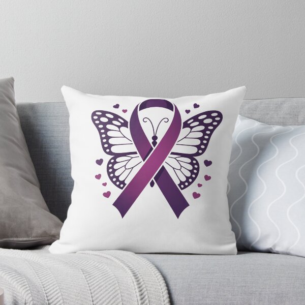 Item preview, Butterfly Pancreatic Cancer Awareness Pancreatic Cancer Survivor Purple Ribbon Cancer designed and sold by TyraYoung.