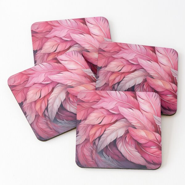 Item preview, Pretty Pastel pink fearhers, blush pink soft delicate feathery background wallpaper, watercolor painting abstract, pink tones designed and sold by navitalidesign.
