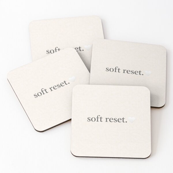 Item preview, Soft Reset Aesthetic Minimal Text Design | Low Battery Society designed and sold by Low Battery Society.