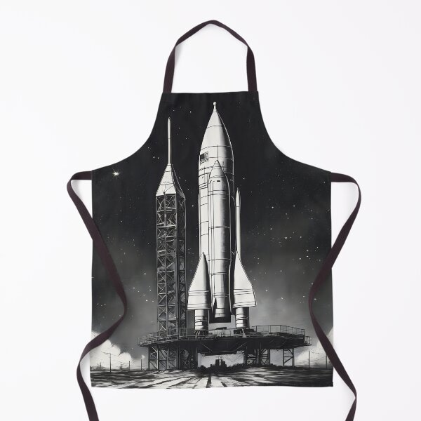 Item preview, Futuristic Rocket Waiting at Night Space Facility. designed and sold by MissYouONLY.