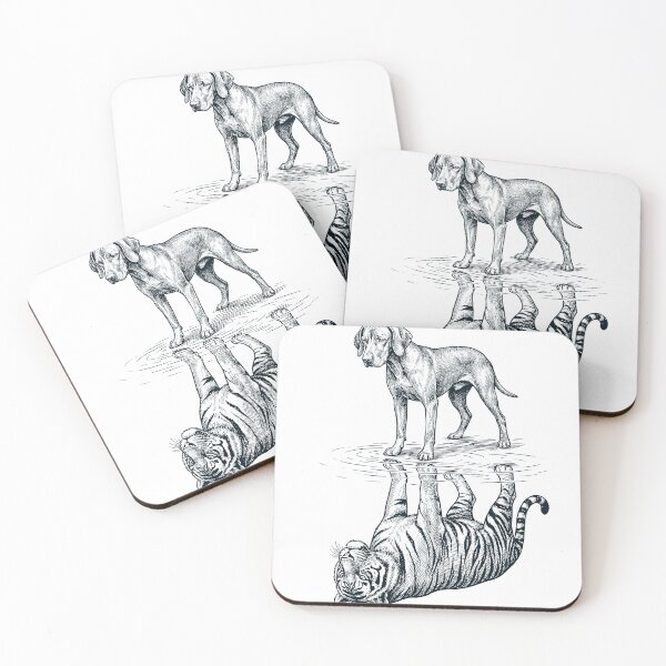 Item preview, Vizsla vintage Reflection Tiger Dog Lover designed and sold by DoodleTortle.