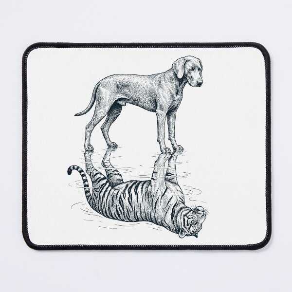 Item preview, Vintage Weimaraner Reflection Tiger Dog Lover designed and sold by DoodleTortle.