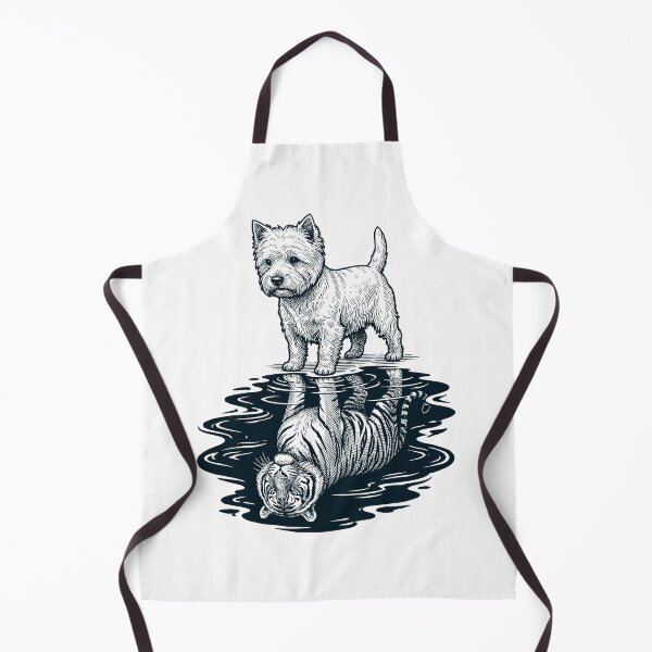Item preview, Vintage West Highland White Terrier Reflection Tiger Dog Lover designed and sold by DoodleTortle.