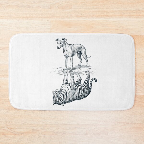Item preview, Vintage Whippet Reflection Tiger Dog Lover designed and sold by DoodleTortle.