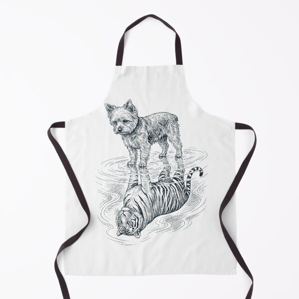 Item preview, Vintage Yorkshire Terrier Reflection Tiger Dog Lover designed and sold by DoodleTortle.