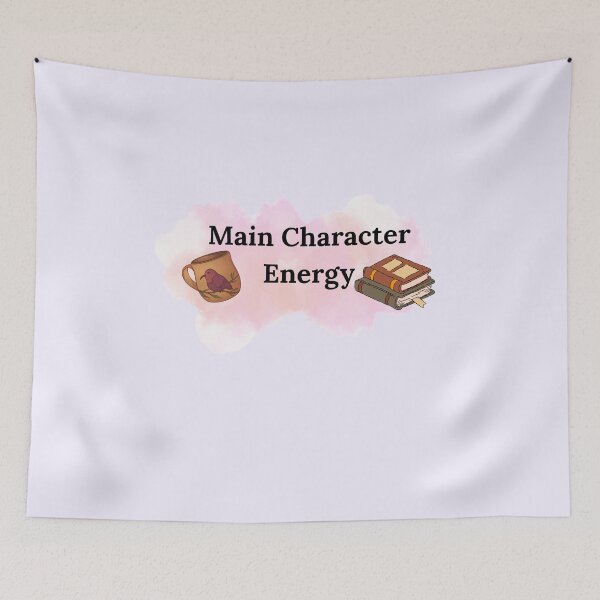 Item preview, Main Character Energy Aesthetic Bookish Coffee Lover Sticker designed and sold by Akira Design Store.