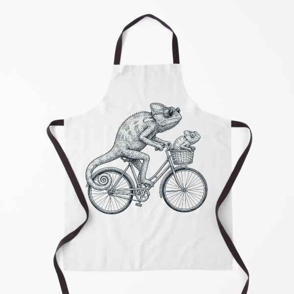 Item preview, Vintage Chameleon Riding Bike Bicycle Cycling Animal Lover designed and sold by DoodleTortle.