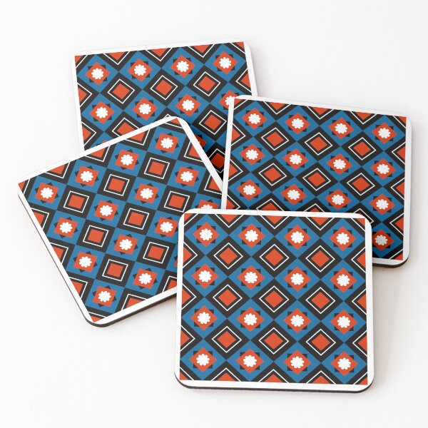 Item preview, Modern Geometric Floral Diamond Background with Minimalist Flower Motif and Vibrant Rhombus Shapes designed and sold by nuchz.