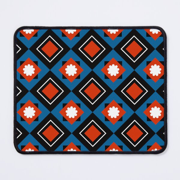Item preview, Modern Geometric Floral Diamond Background with Minimalist Flower Motif and Vibrant Rhombus Shapes designed and sold by nuchz.