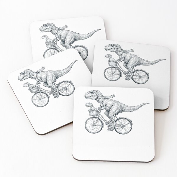 Item preview, Vintage Dinosaur Riding Bike Bicycle Cycling Animal Lover designed and sold by DoodleTortle.