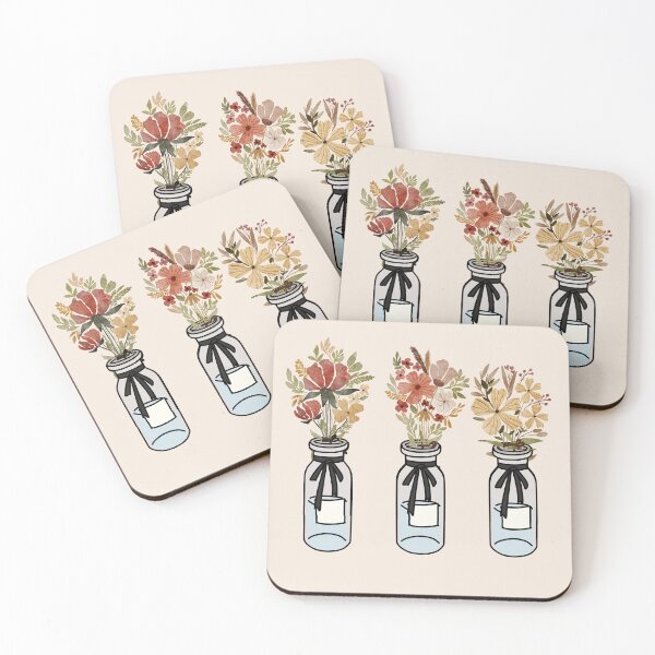 Item preview, Aesthetic Watercolor Floral Jars Botanical Cottagecore Sticker designed and sold by Akira Design Store.