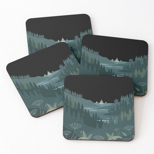 Item preview, Minimalist Evergreen Bay Seascape designed and sold by Artful Expression .