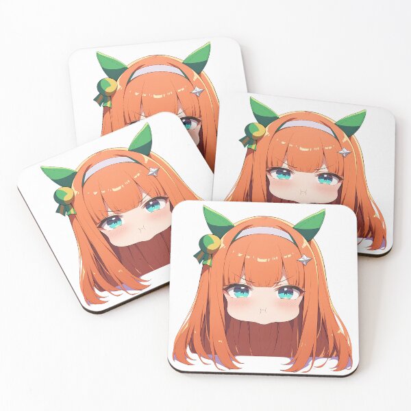 Item preview, Silence Suzuka Uma Musume Pretty Derby Orange Hair Chibi Pout designed and sold by 108Recordings.