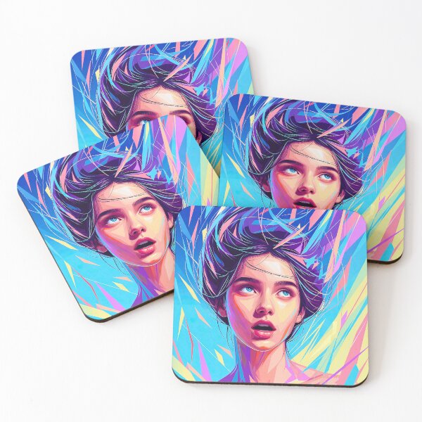 Item preview, Awakened Mind – Vibrant Abstract Portrait designed and sold by KissedAura.