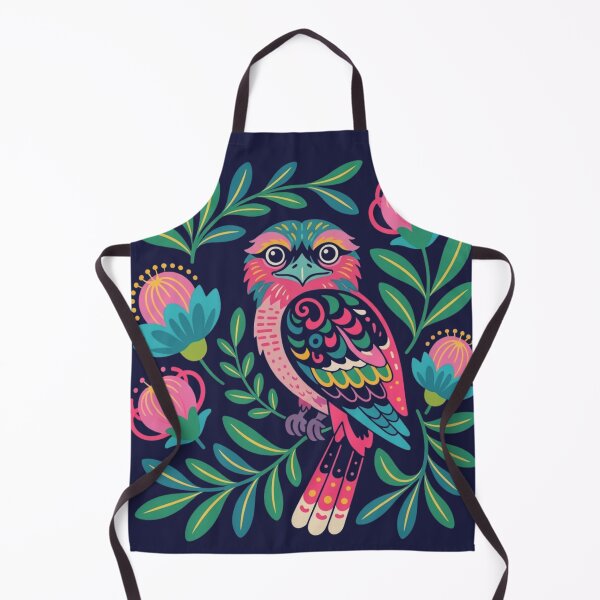 Item preview, Modern Folk Art Tawny Frogmouth - Midnight Australian Bird Navy designed and sold by Wennebabs.