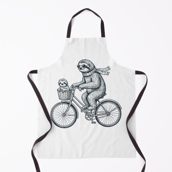 Item preview, Vintage Sloth Riding Bike Bicycle Cycling Animal Lover designed and sold by DoodleTortle.