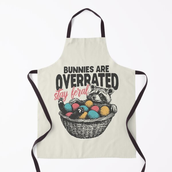 Item preview, Stay Feral Raccoon – Bunnies Are Overrated Funny Easter designed and sold by Vonravenn.