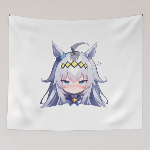 Item preview, Oguri Cap Uma Musume Pretty Derby Chibi Angry Blue Eyes designed and sold by 108Recordings.