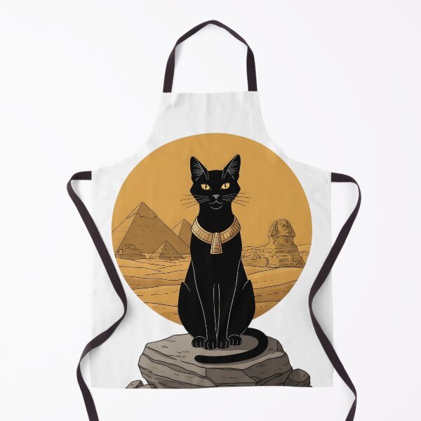 Item preview, Golden Bastet – Egyptian Black Cat Aesthetic in the Desert of Pyramids designed and sold by InfinitePawBond.