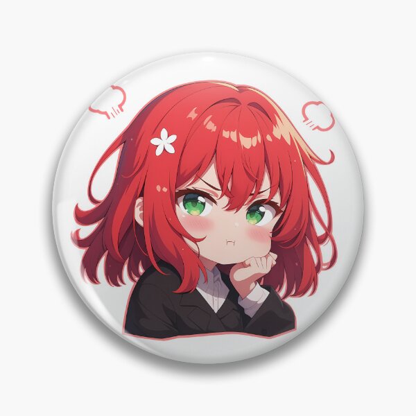 Item preview, Chise Hatori The Ancient Magus Bride Chibi Angry Pout Green Eyes designed and sold by 108Recordings.