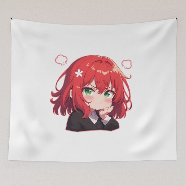 Item preview, Chise Hatori The Ancient Magus Bride Chibi Angry Pout Green Eyes designed and sold by 108Recordings.