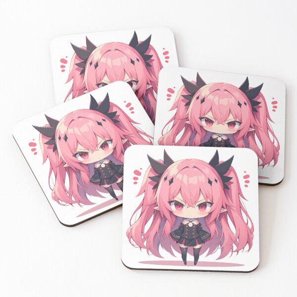Item preview, Krul Tepes Seraph Of The End Chibi Angry Vampire Queen Pink Hair designed and sold by 108Recordings.