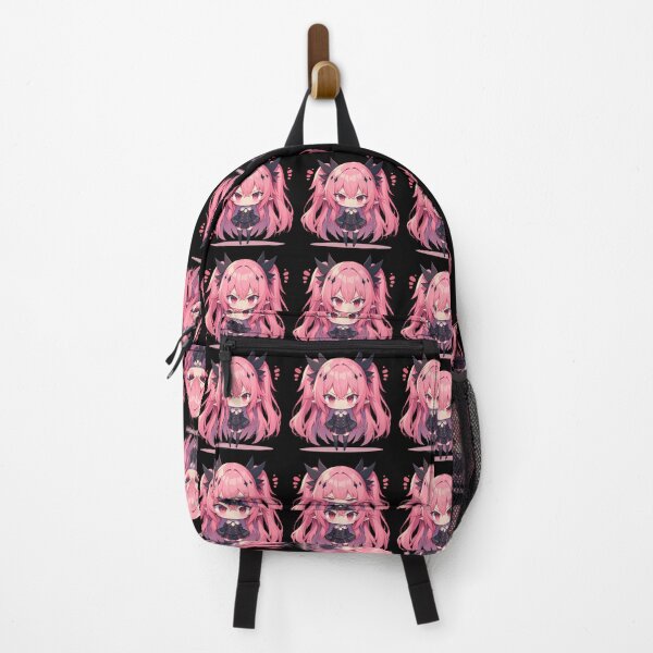 Item preview, Krul Tepes Seraph Of The End Chibi Angry Vampire Queen Pink Hair designed and sold by 108Recordings.