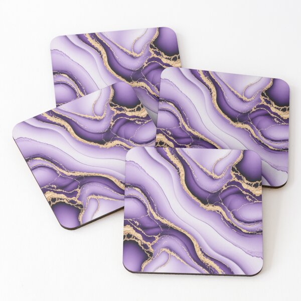 Item preview, Purple Marble Gold Vein Abstract | Luxury Lavender Agate Texture designed and sold by MysticPurpleHue.