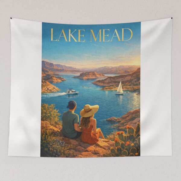 Item preview, Lake Mead Hoover Dam Arizona Nevada Panoramic Colorado River Basin designed and sold by Places On Earth.