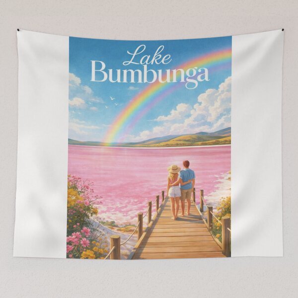 Item preview, Lake Bumbunga Rainbow Reflection South Australia Lochiel Scenic Salt Lake designed and sold by Places On Earth.