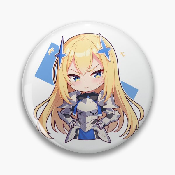 Item preview, Ais Wallenstein Danmachi Chibi Kawaii Angry Blonde Knight Mood designed and sold by 108Recordings.