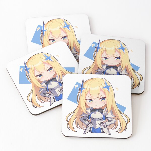 Item preview, Ais Wallenstein Danmachi Chibi Kawaii Angry Blonde Knight Mood designed and sold by 108Recordings.