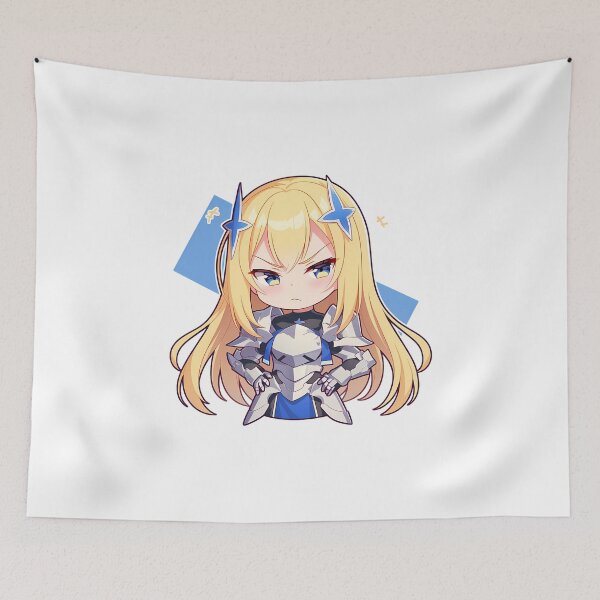 Item preview, Ais Wallenstein Danmachi Chibi Kawaii Angry Blonde Knight Mood designed and sold by 108Recordings.