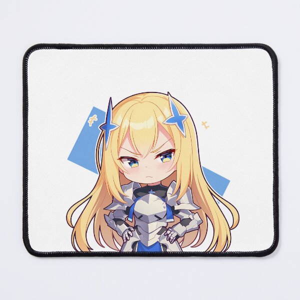 Item preview, Ais Wallenstein Danmachi Chibi Kawaii Angry Blonde Knight Mood designed and sold by 108Recordings.