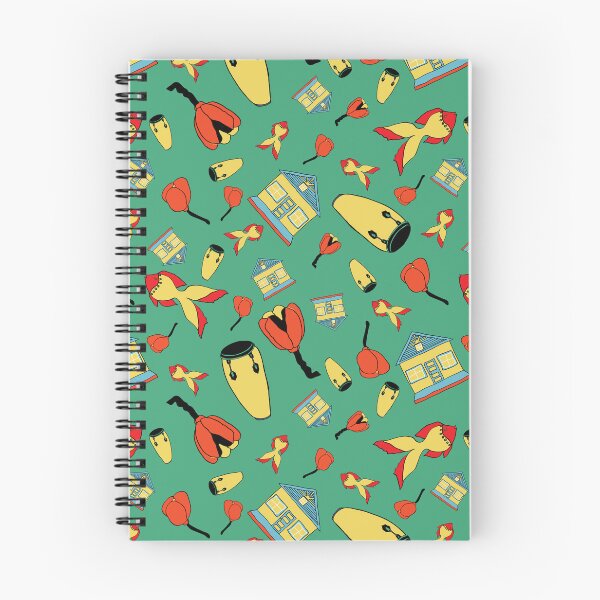Item preview, Caribbean folk art with fish, fruits, house and drums on green background. designed and sold by RosebudTextilesArt.