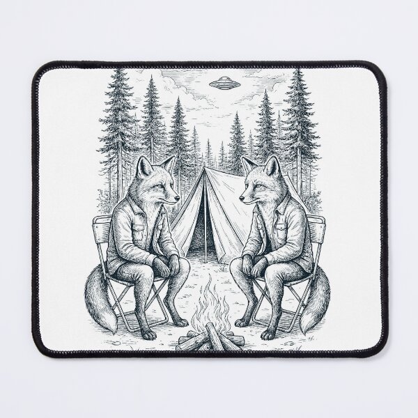 Item preview, Vintage Fox Camping UFO Animal Lover designed and sold by TerryConnells.