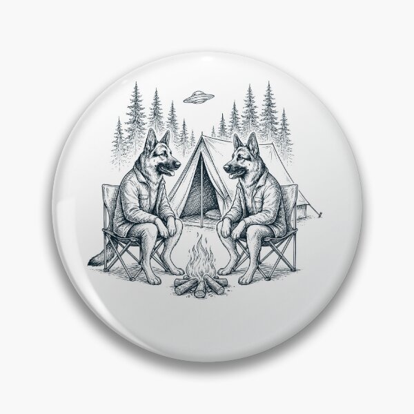 Item preview, Vintage German Shepherd Camping UFO Dog Mom Dad Lover designed and sold by TerryConnells.