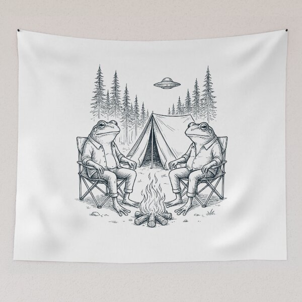 Item preview, Vintage Frog Camping UFO Animal Lover designed and sold by TerryConnells.