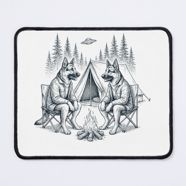 Item preview, Vintage German Shepherd Camping UFO Dog Mom Dad Lover designed and sold by TerryConnells.