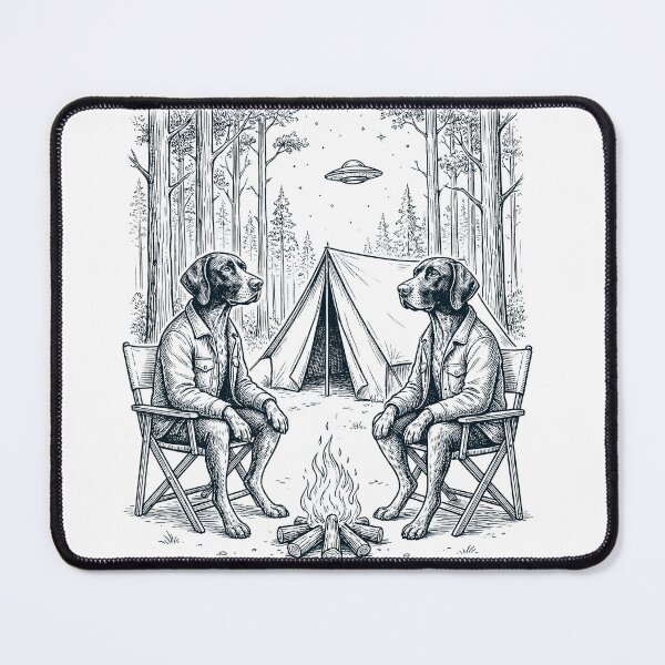 Item preview, Vintage German Shorthaired Pointer Camping UFO Dog Mom Dad Lover designed and sold by TerryConnells.