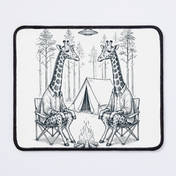 Item preview, Vintage Giraffe Camping UFO Animal Lover designed and sold by TerryConnells.