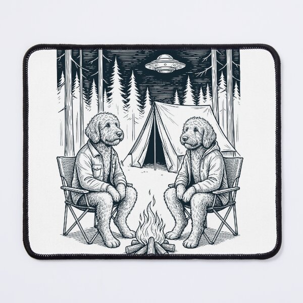 Item preview, Vintage Goldendoodle Camping UFO Dog Mom Dad Lover designed and sold by TerryConnells.