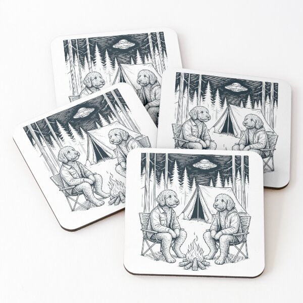 Item preview, Vintage Goldendoodle Camping UFO Dog Mom Dad Lover designed and sold by TerryConnells.